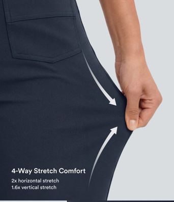 DayStretch High Waisted Pockets Straight Leg Casual Pants DayStretch High Waisted Pockets Straight Leg Casual Pants