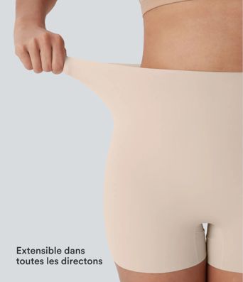 Short type boxer taille haute très extensible et doux pour la détente