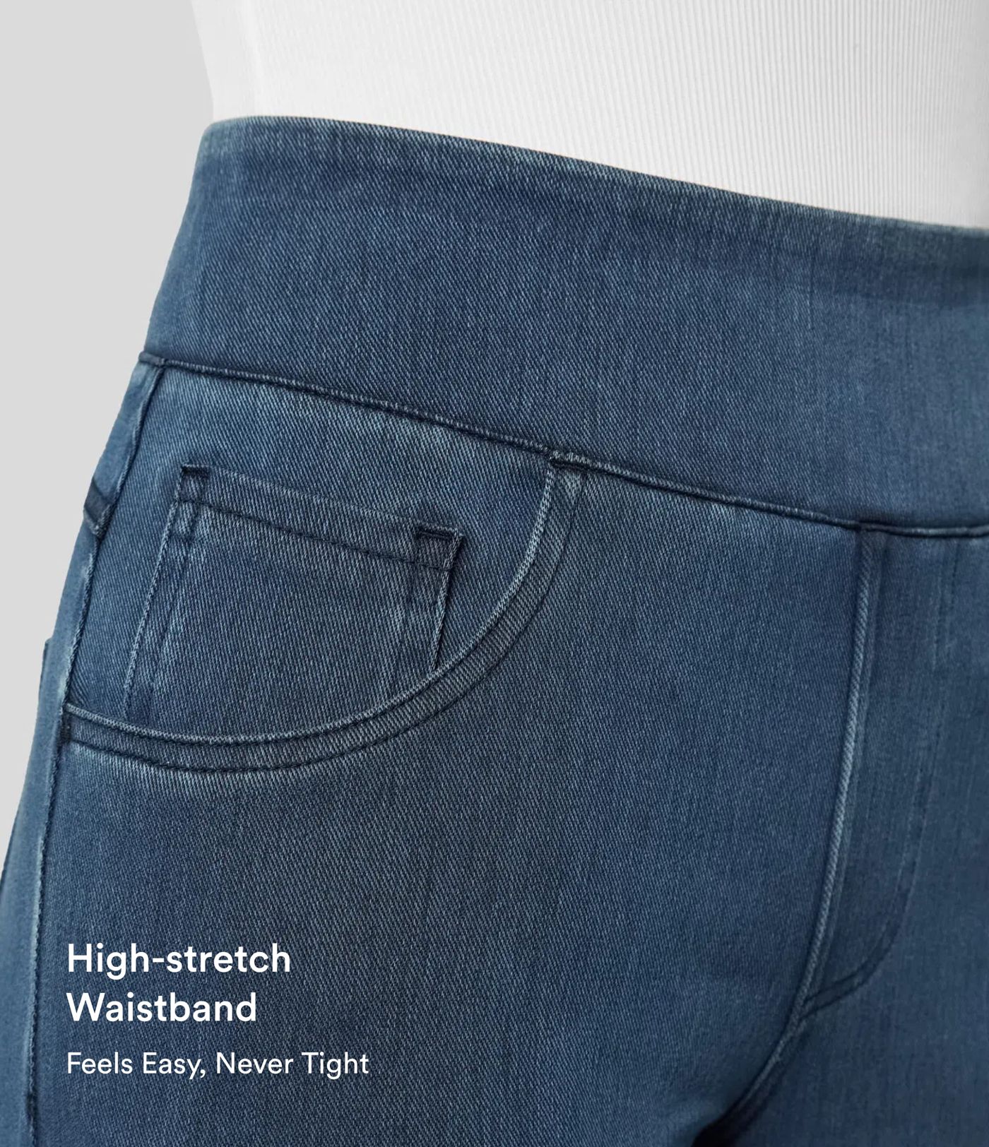 Halara Flex™ jeans de trabajo de talle alto con bolsillos, pierna ancha y corte holgado