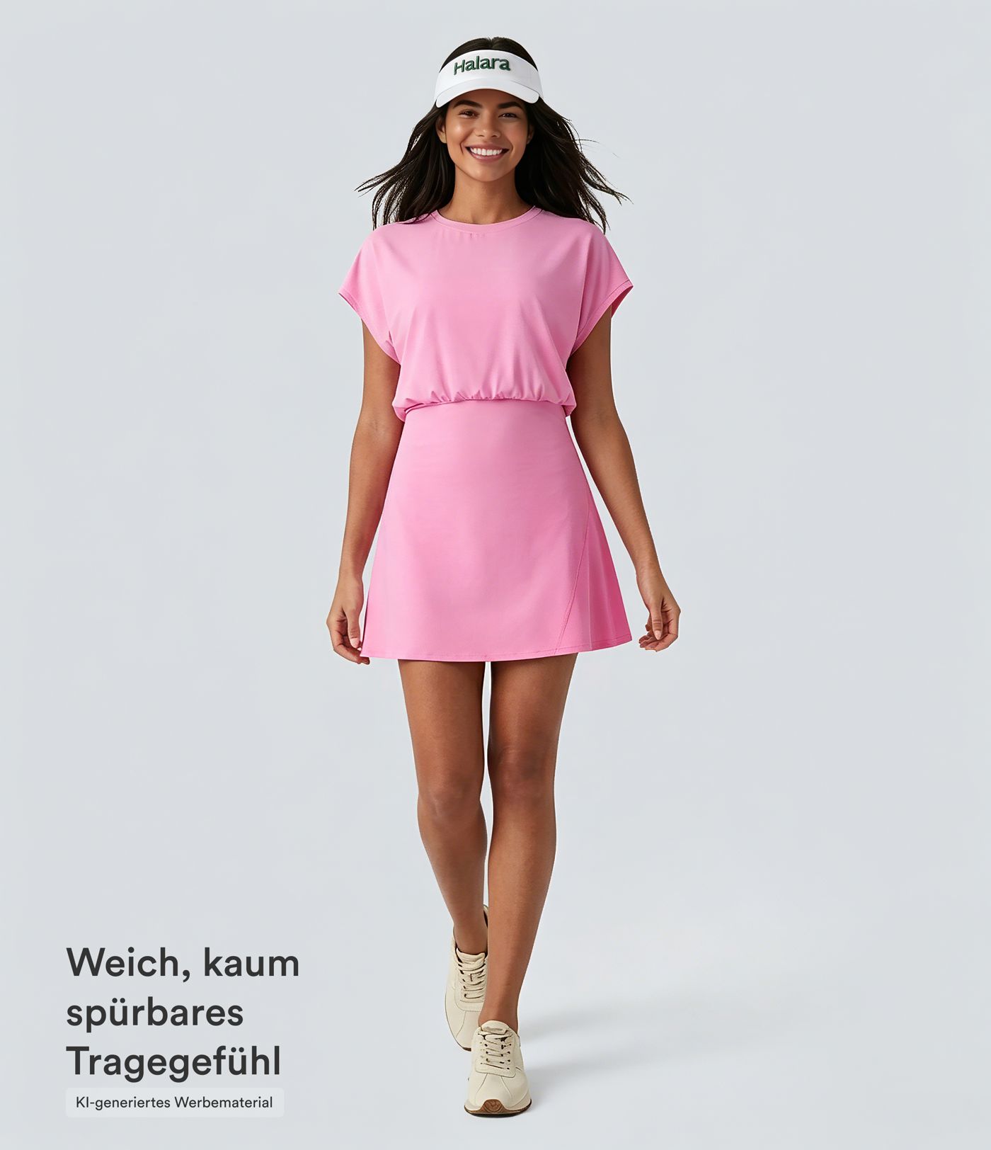 Softlyzero™ Airy - 2-ni-1 Yoga-Minikleid mit Rundhalsausschnitt, Seitentaschen, kurzen Ärmeln und InstantCool - Easy Peezy Edition Softlyzero™ Airy - 2-ni-1 Yoga-Minikleid mit Rundhalsausschnitt, Seitentaschen, kurzen Ärmeln und InstantCool - Easy Peezy Edition