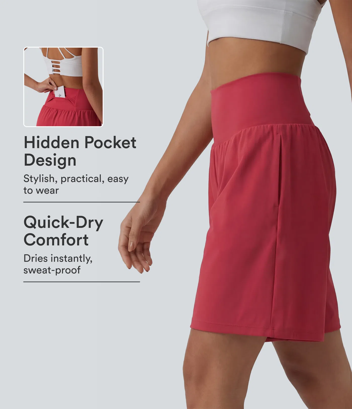 SoftlyZero™ Airy Super High Waisted 2-in-1 InstantCool Yoga Shorts 9" with Pockets