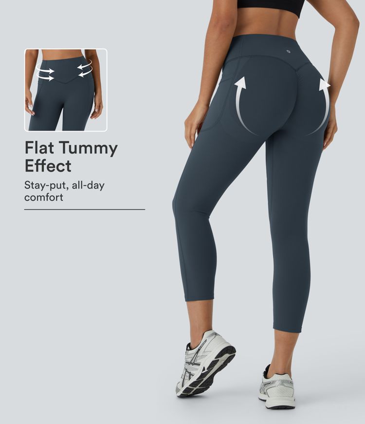 Halara UltraSculpt™ SoCinched Leggings de Capri d'Entraînement avec Contrôle du Ventre, Effet Push-up et Poches Halara UltraSculpt™ SoCinched Leggings de Capri d'Entraînement avec Contrôle du Ventre, Effet Push-up et Poches