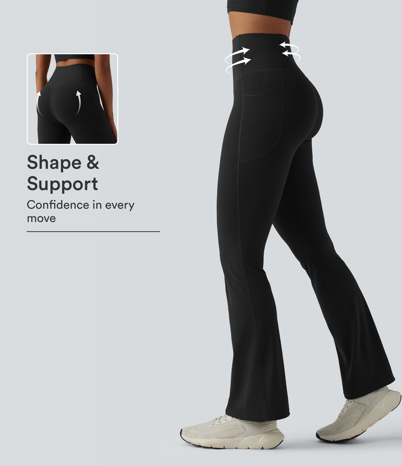 Halara UltraSculpt™ High Waisted Butt Lifting Tummy Control Bootcut Yoga Leggings with Pockets Halara UltraSculpt™ High Waisted Butt Lifting Tummy Control Bootcut Yoga Leggings with Pockets