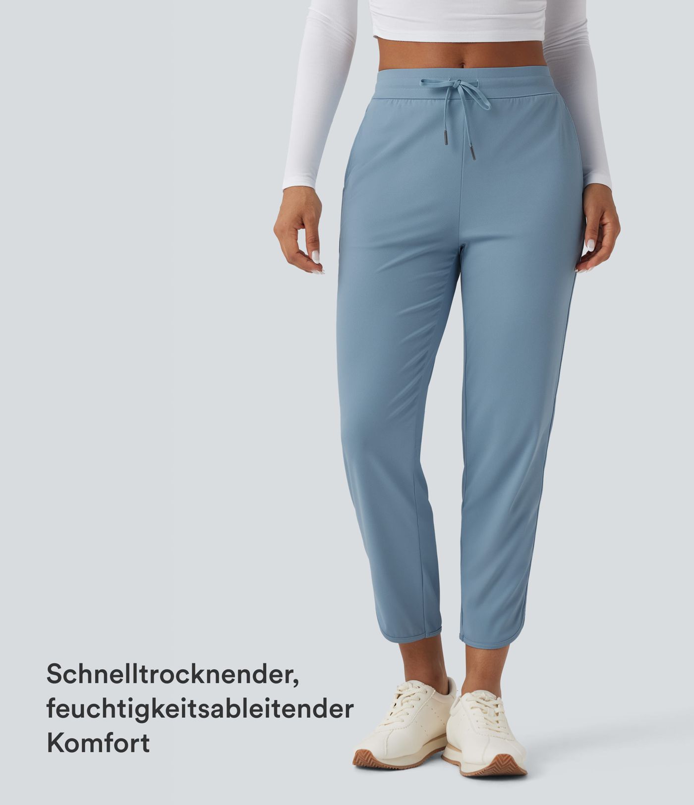Golf-Hose mit mittelhohem Bund, Seitentaschen und schmal zulaufendem Bein - schnelltrocknend, UPF40+ Golf-Hose mit mittelhohem Bund, Seitentaschen und schmal zulaufendem Bein - schnelltrocknend, UPF40+