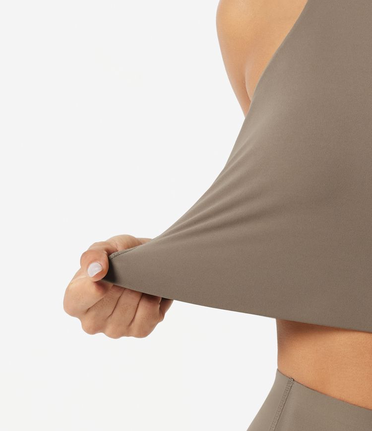 Brassière de running à maintien léger, col rond, soutien-gorge intégré avec découpes