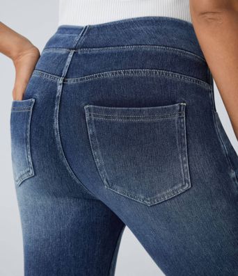 Halara Flex™ High Waisted Pockets Denim Casual Leggings Halara Flex™ High Waisted Pockets Denim Casual Leggings