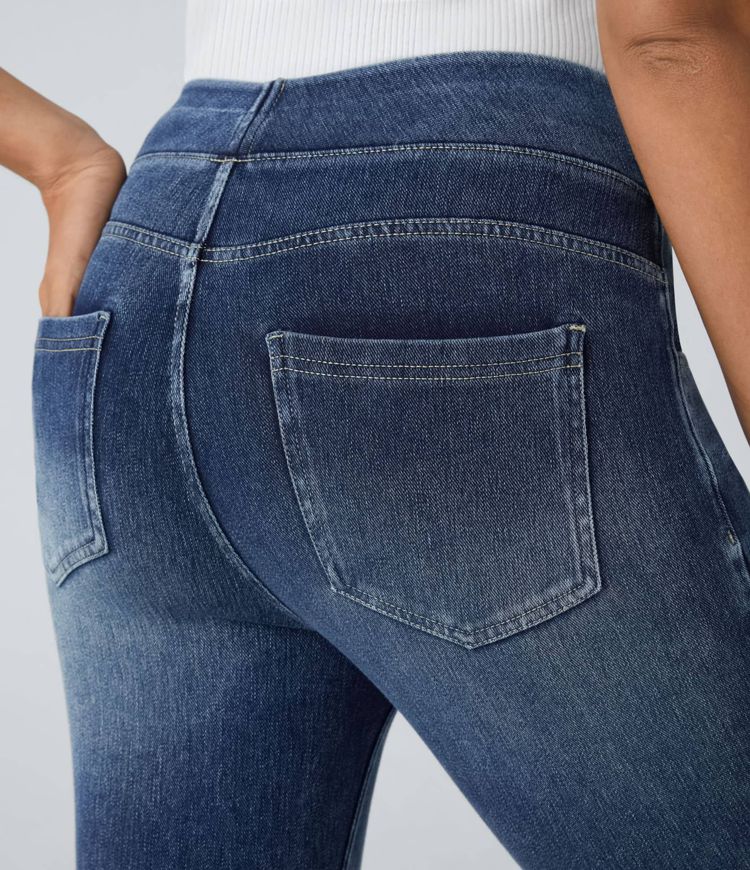 Halara Flex™ High Waisted Pockets Denim Casual Leggings Halara Flex™ High Waisted Pockets Denim Casual Leggings