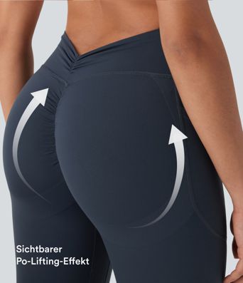 Halara UltraSculpt™ - Formende, geraffte Yoga-Leggings mit hohem Bund, Seitentaschen und Bauchkontrolle - Po-Lifting Halara UltraSculpt™ - Formende, geraffte Yoga-Leggings mit hohem Bund, Seitentaschen und Bauchkontrolle - Po-Lifting