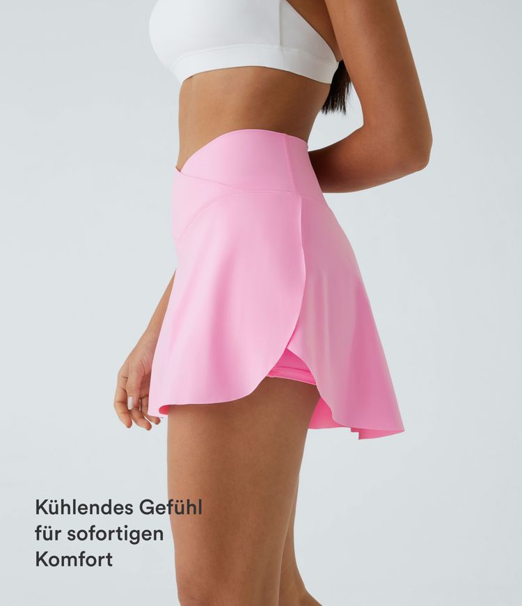 Softlyzero™ Airy 2-in-1-Crossover-InstantCool-Tennisrock mit Seitentasche-Lucid-längere Länge Softlyzero™ Airy 2-in-1-Crossover-InstantCool-Tennisrock mit Seitentasche-Lucid-längere Länge