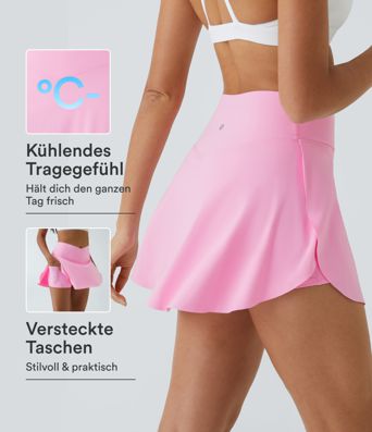 Softlyzero™ Airy 2-in-1-Crossover-InstantCool-Tennisrock mit Seitentasche-Lucid-längere Länge Softlyzero™ Airy 2-in-1-Crossover-InstantCool-Tennisrock mit Seitentasche-Lucid-längere Länge