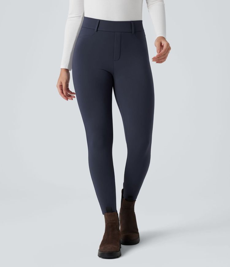 SoftlyZero™ Plush Thermal High Waisted Casual 7/8 Leggings with Pockets SoftlyZero™ Plush Thermal High Waisted Casual 7/8 Leggings with Pockets
