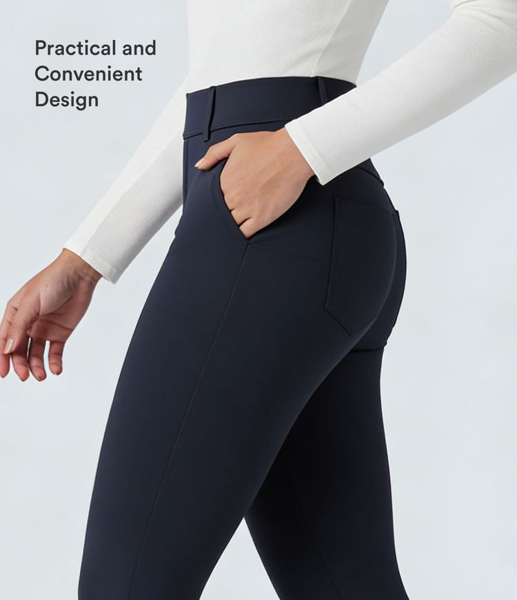 SoftlyZero™ Plush Thermal High Waisted Casual 7/8 Leggings with Pockets SoftlyZero™ Plush Thermal High Waisted Casual 7/8 Leggings with Pockets