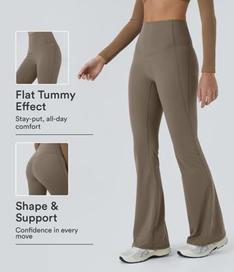 Halara UltraSculpt™ High Waisted Tummy Control Shaping Yoga Flared Leggings