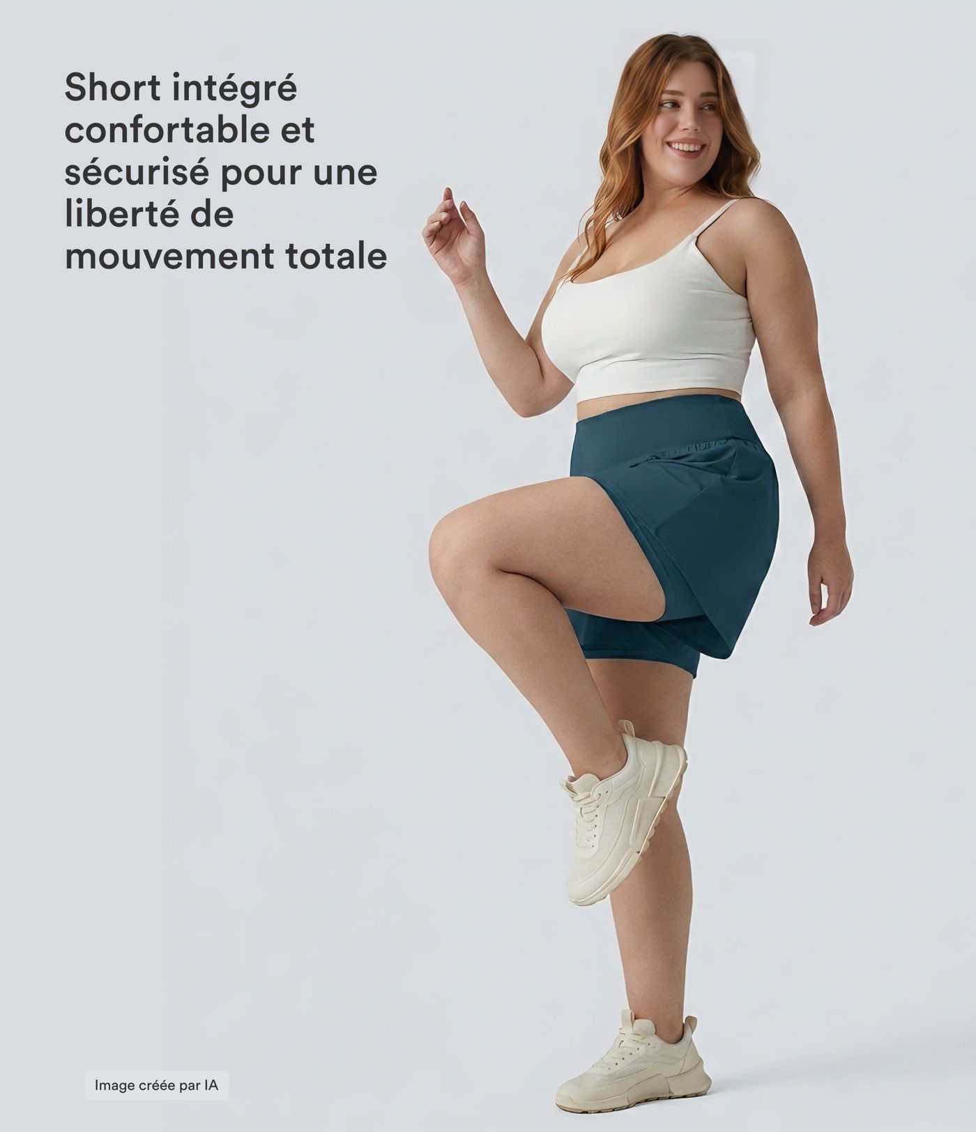 Short Yoga 10cm Plus Longue Taille Ultra Haute 2 en 1 Poche Arrière Poche Cachée Latérale Grande Taille Short Yoga 10cm Plus Longue Taille Ultra Haute 2 en 1 Poche Arrière Poche Cachée Latérale Grande Taille