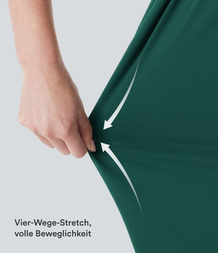 Ärmelloser, geraffter Party-Jumpsuit mit V-Ausschnitt, Seitentaschen und unsichtbarem Reißverschluss - pipi-praktisch Ärmelloser, geraffter Party-Jumpsuit mit V-Ausschnitt, Seitentaschen und unsichtbarem Reißverschluss - pipi-praktisch