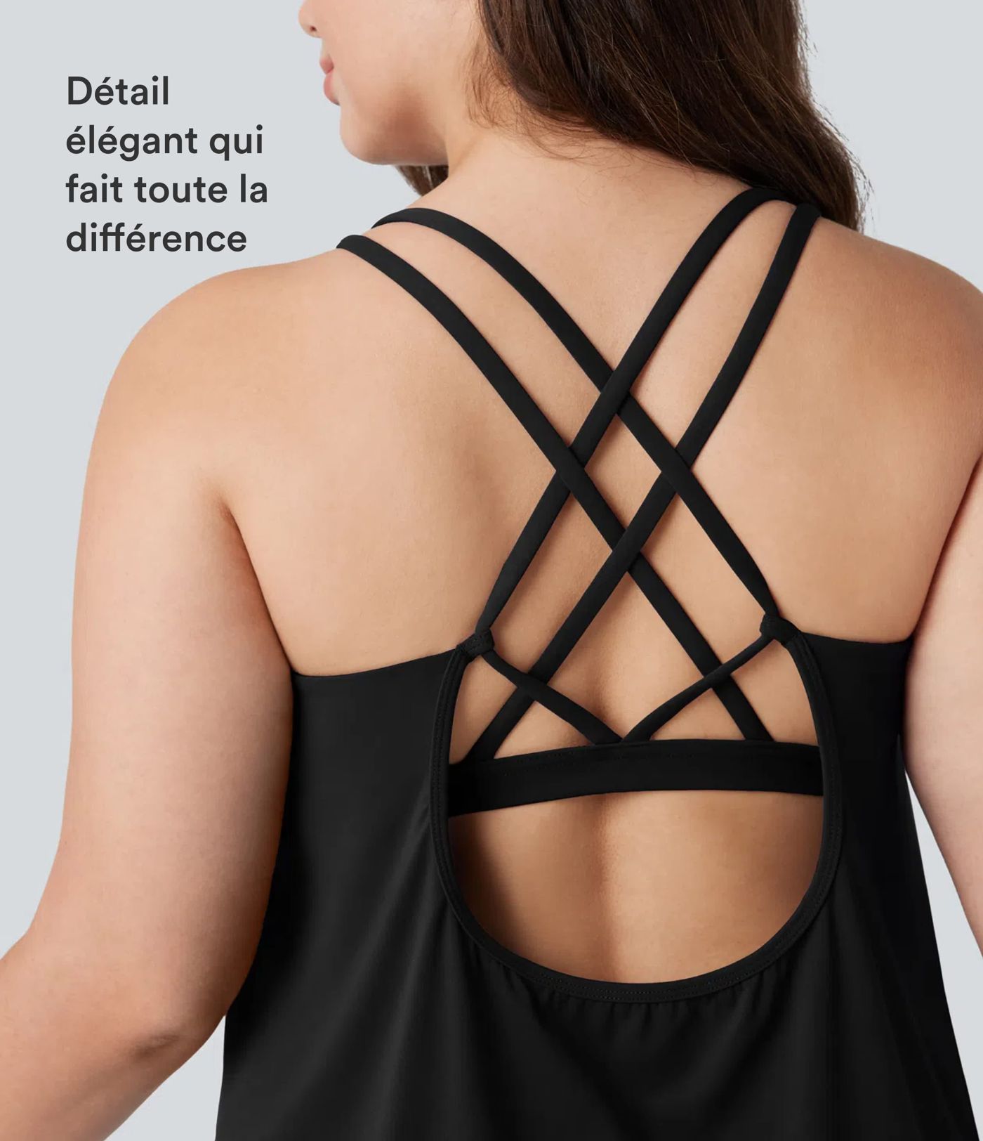 Top de running talla grande Halara UltraSculpt™ con escote redondo y bajo curvo Top de running talla grande Halara UltraSculpt™ con escote redondo y bajo curvo