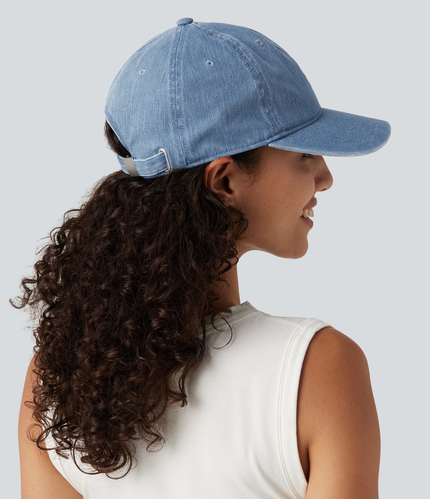 Halara Stretch - Baseball Cap aus verwaschenem Denim