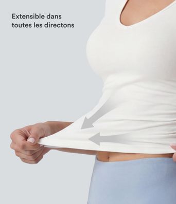 T-shirt décontracté col V manches courtes coupe courte T-shirt décontracté col V manches courtes coupe courte
