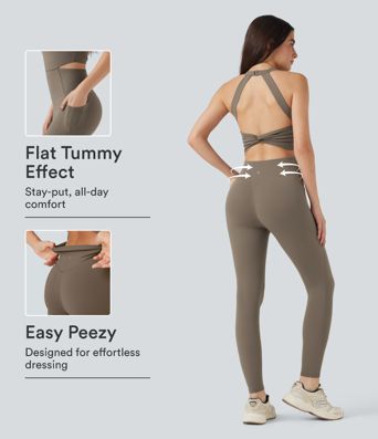 Halara UltraSculpt™ Tummy Control Training Jumpsuit with Pockets-Easy Peezy Edition