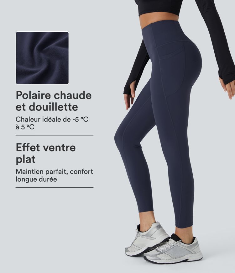 Legging de sport taille haute gainant et thermique Softlyzero™ avec poches