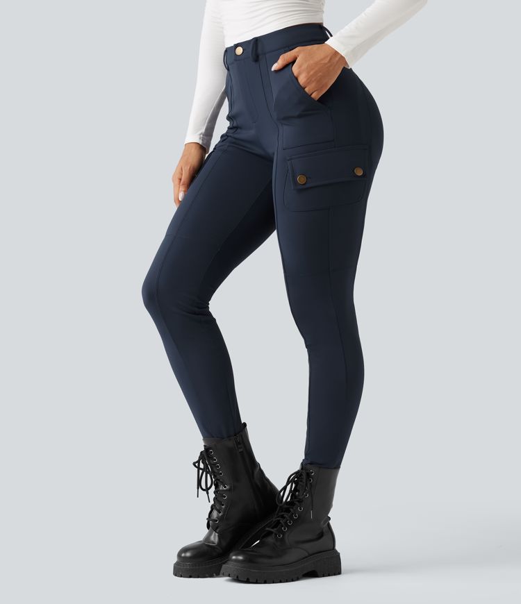 DayStretch High Waisted Butt Lifting Shaping Casual Cargo Pants with Pockets