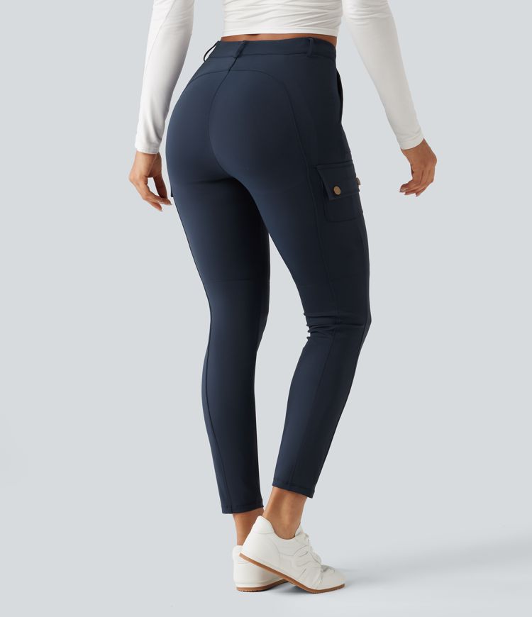 DayStretch High Waisted Butt Lifting Shaping Casual Cargo Pants with Pockets DayStretch High Waisted Butt Lifting Shaping Casual Cargo Pants with Pockets
