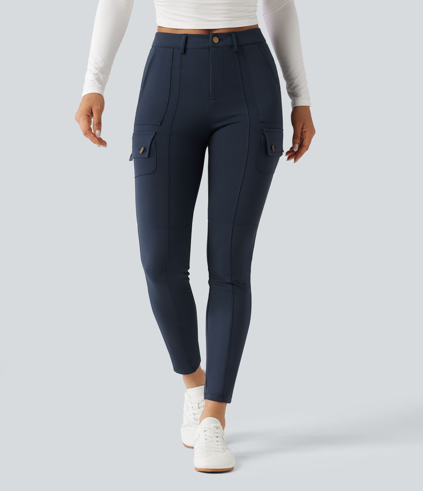 DayStretch High Waisted Butt Lifting Shaping Casual Cargo Pants with Pockets DayStretch High Waisted Butt Lifting Shaping Casual Cargo Pants with Pockets