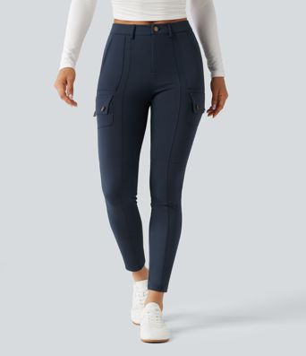 DayStretch High Waisted Butt Lifting Shaping Casual Cargo Pants with Pockets DayStretch High Waisted Butt Lifting Shaping Casual Cargo Pants with Pockets