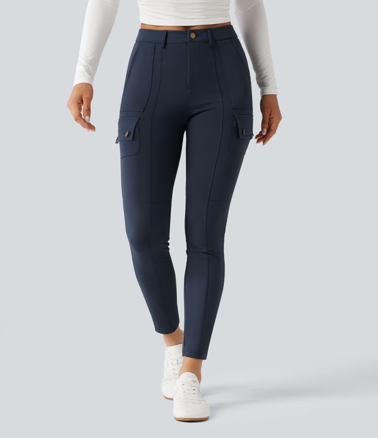 DayStretch High Waisted Butt Lifting Shaping Casual Cargo Pants with Pockets DayStretch High Waisted Butt Lifting Shaping Casual Cargo Pants with Pockets