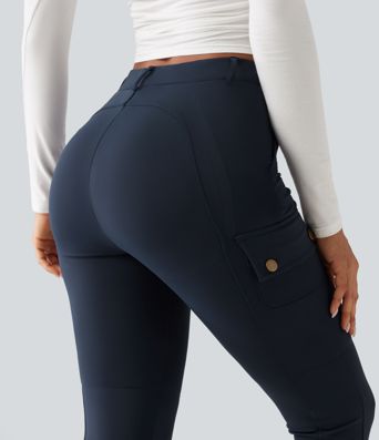 DayStretch High Waisted Butt Lifting Shaping Casual Cargo Pants with Pockets DayStretch High Waisted Butt Lifting Shaping Casual Cargo Pants with Pockets