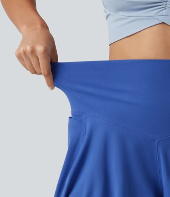 SoftlyZero™ High Waisted Tummy Control Dance Bubble Shorts 4'' with Pockets-UPF50+