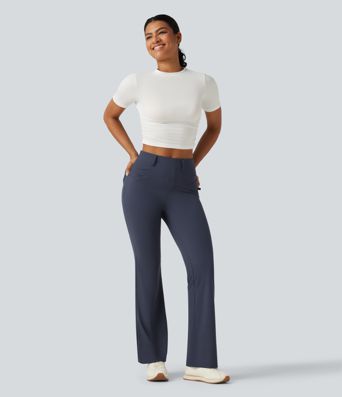 Flare-Golfhose mit hohem Bund, Gesäßtaschen und InstantCool - schnelltrocknend, UPF50+ Flare-Golfhose mit hohem Bund, Gesäßtaschen und InstantCool - schnelltrocknend, UPF50+