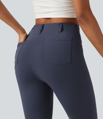 Flare-Golfhose mit hohem Bund, Gesäßtaschen und InstantCool - schnelltrocknend, UPF50+ Flare-Golfhose mit hohem Bund, Gesäßtaschen und InstantCool - schnelltrocknend, UPF50+