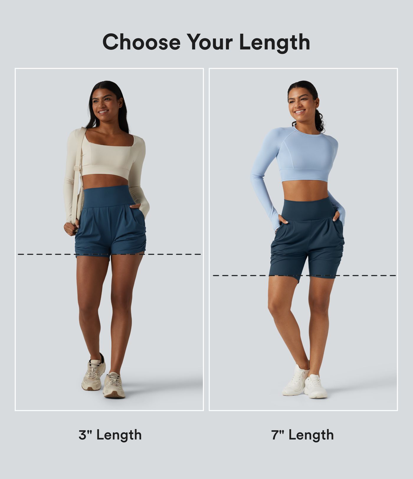 SoftlyZero™ Airy High Waisted Ruched InstantCool Yoga Shorts 3'' with Pockets SoftlyZero™ Airy High Waisted Ruched InstantCool Yoga Shorts 3'' with Pockets