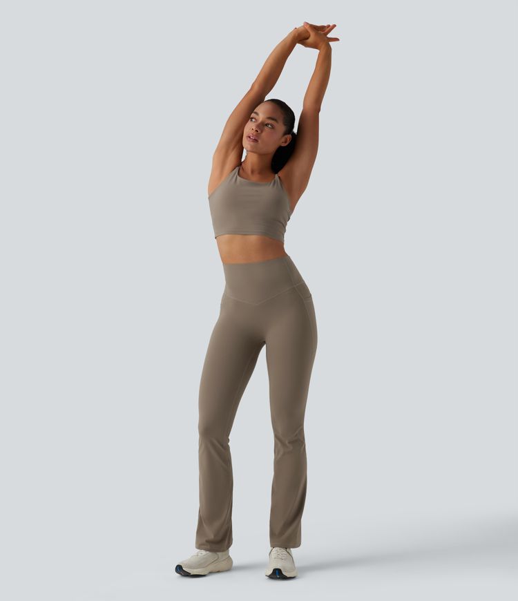 Halara UltraSculpt™ High Waisted Butt Lifting Tummy Control Bootcut Yoga Leggings with Pockets