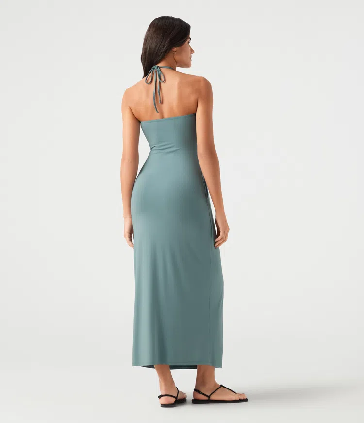 Aquifer Halter Tie Back Maxi Dress with Pockets / 2