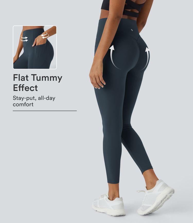 Halara UltraSculpt™ leggings da allenamento modellanti a vita alta con arricciatura sul retro che solleva i glutei, controllo addominale e tasche Halara UltraSculpt™ leggings da allenamento modellanti a vita alta con arricciatura sul retro che solleva i glutei, controllo addominale e tasche