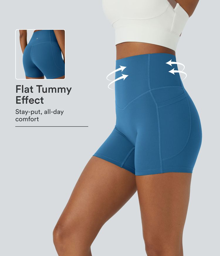 Halara UltraSculpt™ High Waisted Tummy Control Side Pocket Shaping Training Biker Shorts 5'' Halara UltraSculpt™ High Waisted Tummy Control Side Pocket Shaping Training Biker Shorts 5''