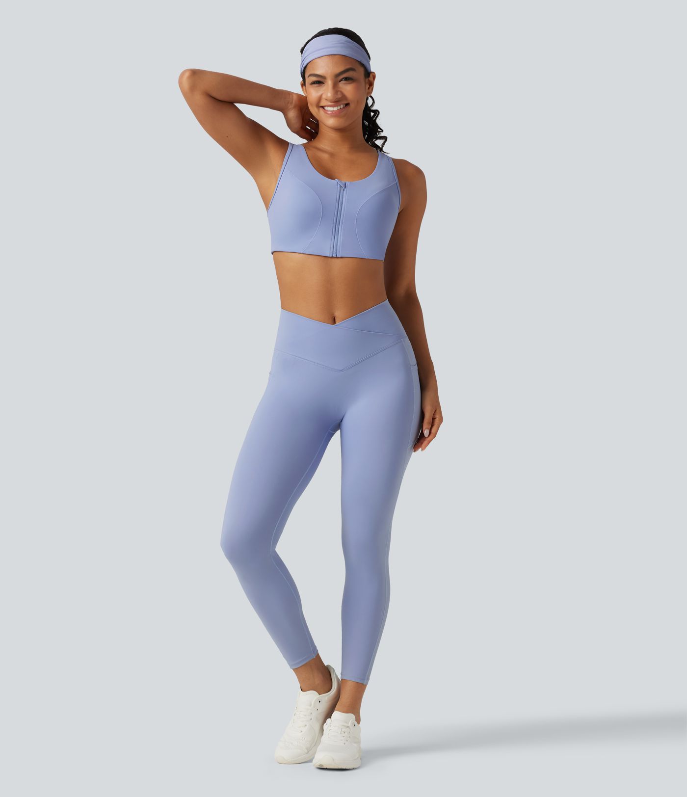 Halara UltraSculpt™ - Yoga-Sport-BH mit mittlerem Support und Reißverschluss Halara UltraSculpt™ - Yoga-Sport-BH mit mittlerem Support und Reißverschluss