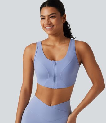 Halara UltraSculpt™ - Yoga-Sport-BH mit mittlerem Support und Reißverschluss Halara UltraSculpt™ - Yoga-Sport-BH mit mittlerem Support und Reißverschluss