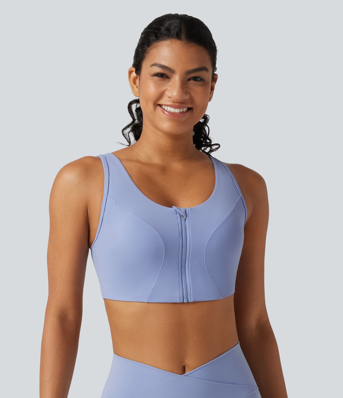 Halara UltraSculpt™ - Yoga-Sport-BH mit mittlerem Support und Reißverschluss Halara UltraSculpt™ - Yoga-Sport-BH mit mittlerem Support und Reißverschluss