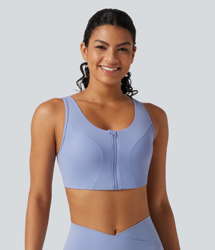Halara UltraSculpt™ - Yoga-Sport-BH mit mittlerem Support und Reißverschluss Halara UltraSculpt™ - Yoga-Sport-BH mit mittlerem Support und Reißverschluss