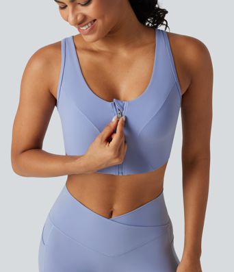 Halara UltraSculpt™ - Yoga-Sport-BH mit mittlerem Support und Reißverschluss Halara UltraSculpt™ - Yoga-Sport-BH mit mittlerem Support und Reißverschluss