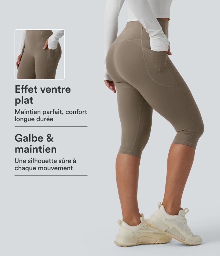 Legging sculptant d'entraînement corsaire Halara UltraSculpt™ taille haute galbant gainant avec poches Legging sculptant d'entraînement corsaire Halara UltraSculpt™ taille haute galbant gainant avec poches