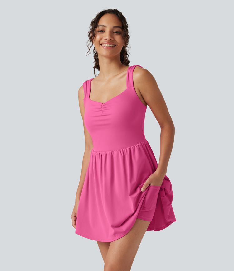 Softlyzero™ Plush Sweetheart Neck Built-in Bra 2-in-1 Mini Casual Dress with Pockets-Easy Peezy Edition B-E Cups Softlyzero™ Plush Sweetheart Neck Built-in Bra 2-in-1 Mini Casual Dress with Pockets-Easy Peezy Edition B-E Cups