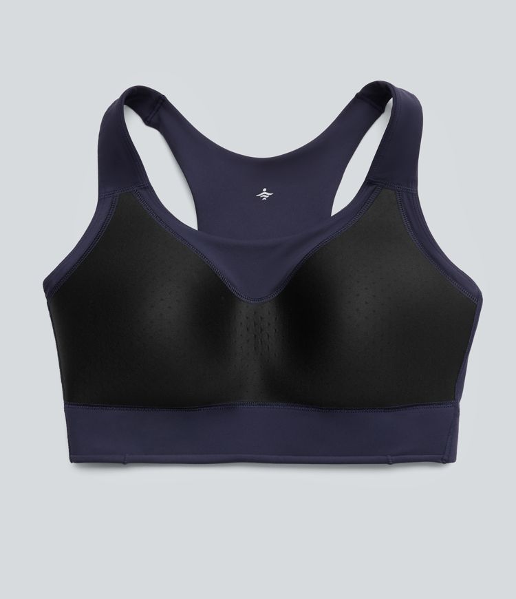 High Support U-Neck Cut-Out Back Non-Removable Pad Running Sports Bra