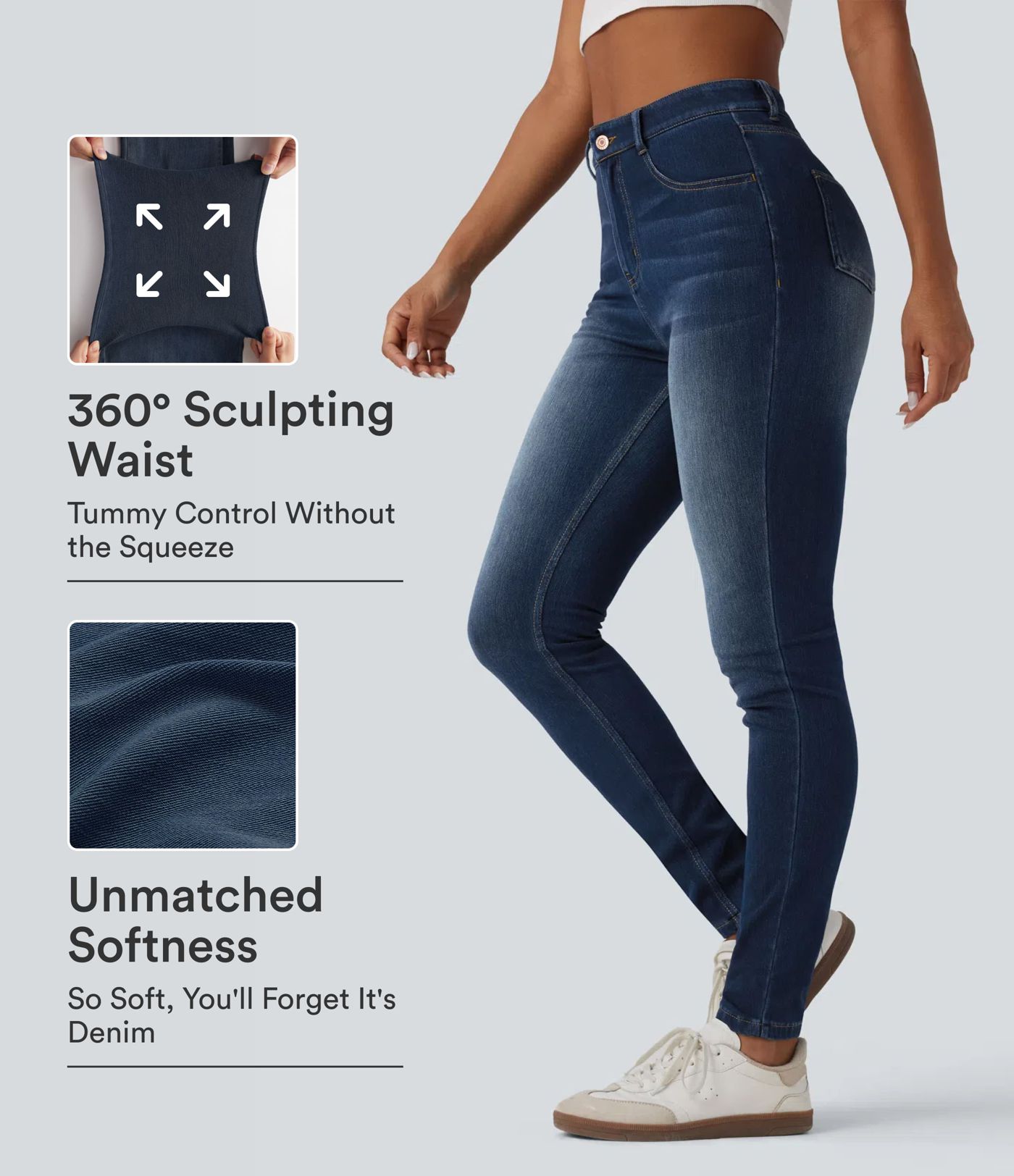 Halara Flex™ High Waisted Casual Skinny Jeans with Pockets Halara Flex™ High Waisted Casual Skinny Jeans with Pockets