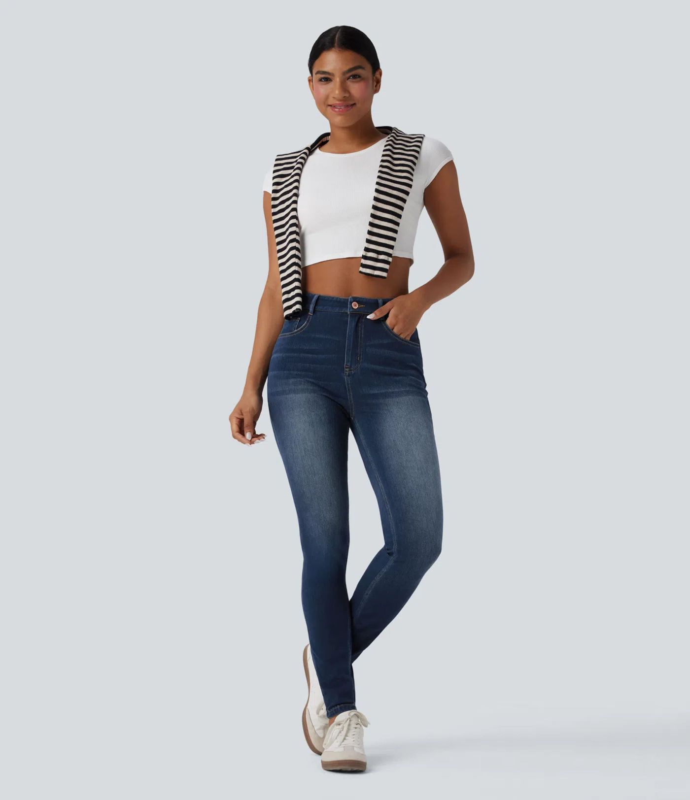Halara Flex™ High Waisted Casual Skinny Jeans with Pockets Halara Flex™ High Waisted Casual Skinny Jeans with Pockets
