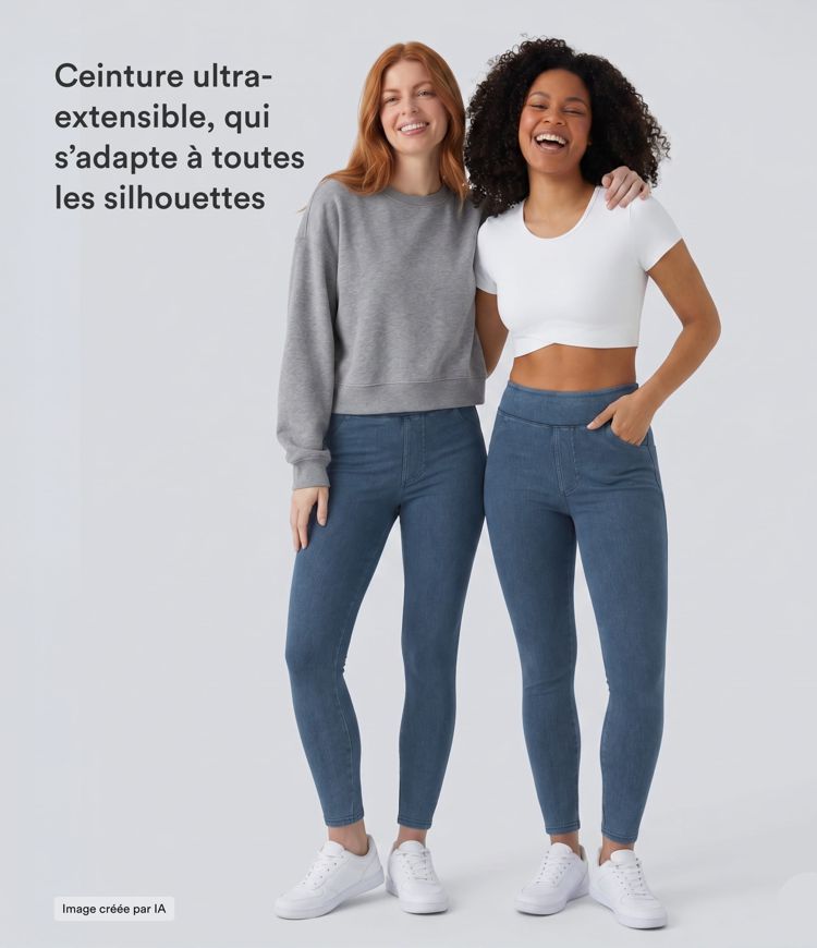 Halara Flex™ Jegging Casual Taille Haute Tricot Extensible Poche Latérale Arrière Halara Flex™ Jegging Casual Taille Haute Tricot Extensible Poche Latérale Arrière