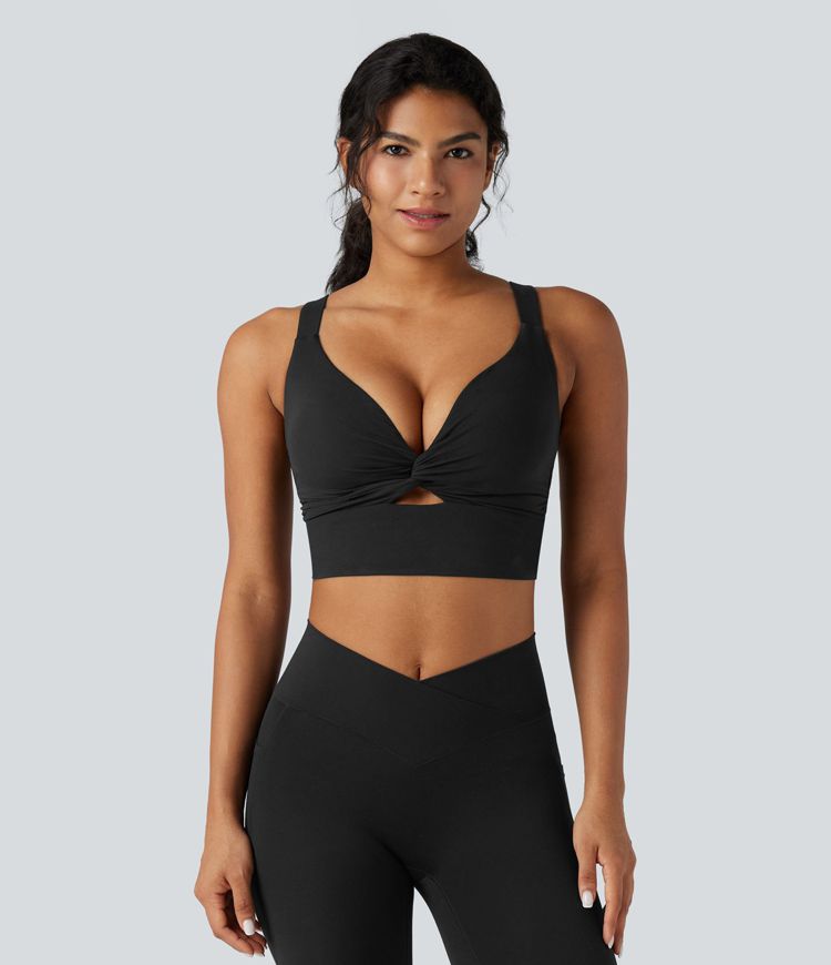 Halara UltraSculpt™ Light Support Molded Cups Push-Up Yoga Sports Bra